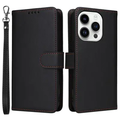 BETOPNICE iPhone 14 Pro Max Plånboksfodral - Detachable Konstläder- Svart