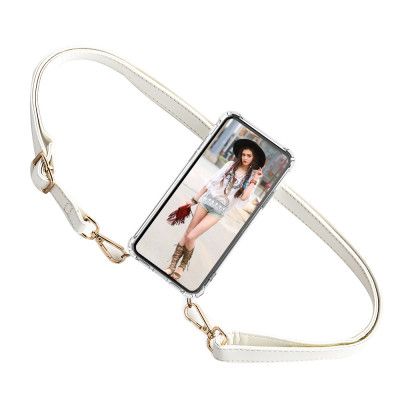 BOOM iPhone 14 Pro Max skal med mobilhalsband - Strap White