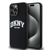 DKNY iPhone 14 Pro Max Mobilskal MagSafe Silikon Vit Logo