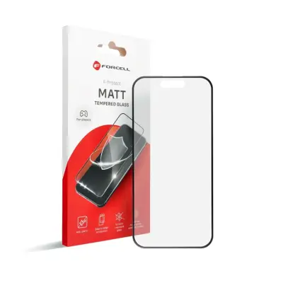 Forcell iPhone 14 Pro Max Härdat Glas Skärmskydd Matt - Svart