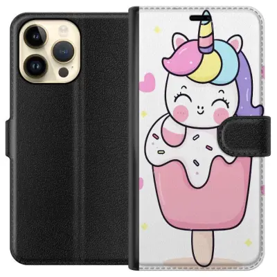 Plånboksfodral till Apple iPhone 14 Pro Max med Glad enhörning