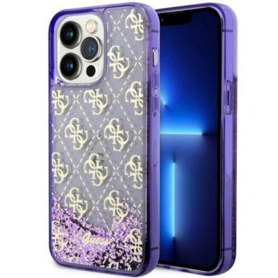 Guess iPhone 14 Pro Max Mobilskal Liquid Glitter 4G - Lila