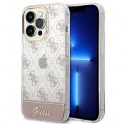 GUESS iPhone 14 Pro Max Skal 4G Pattern Script - Rosa