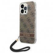 GUESS iPhone 14 Pro Max Skal Print Strap - Brun