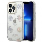 GUESS iPhone 14 Pro Max Skal Peony Liquid Glitter - Transparent