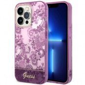 GUESS iPhone 14 Pro Max Skal Porcelain Collection - Fuschia