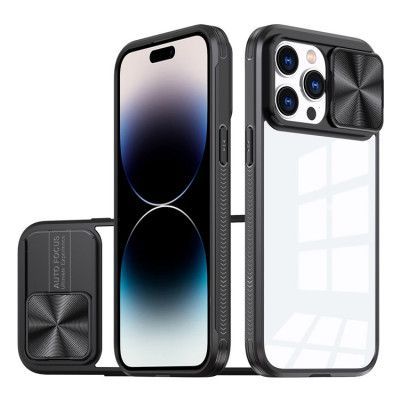 iPhone 14 Plus Skal Camera Slider - Svart