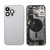 iPhone 14 Pro Max Baksida Glas med Komplett Ram - Silver