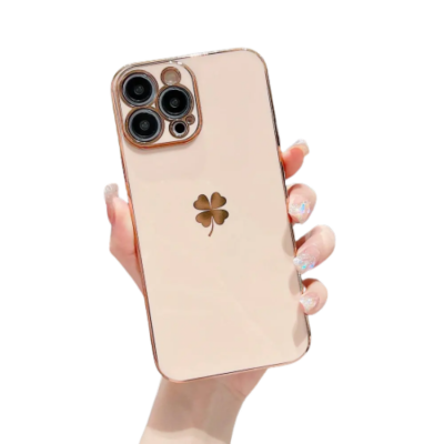 iPhone 14 Pro Max Mobilskal Four-Leaf  - Rosa