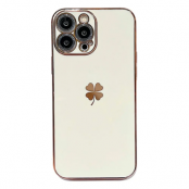 iPhone 14 Pro Max Mobilskal Four-Leaf - Vit