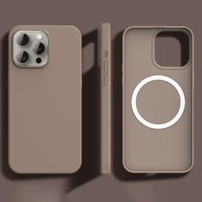 iPhone 14 Pro Max Mobilskal MagSafe Ultra Thin Silikon (Chestnut Brun)