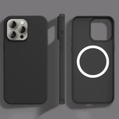 iPhone 14 Pro Max Mobilskal MagSafe Ultra Thin Silikon (Svart)
