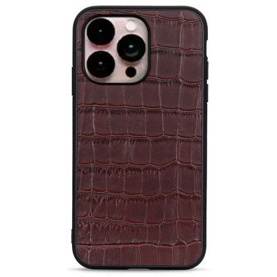 iPhone 14 Pro Max Skal Äkta läder - Brun