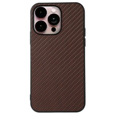 iPhone 14 Pro Max Skal Carbon Fiber - Brun