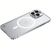 iPhone 14 Pro Max Skal Magsafe Metall Frame - Silver