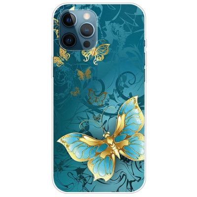 iPhone 14 Pro Max Skal TPU - Gyllene fjäril