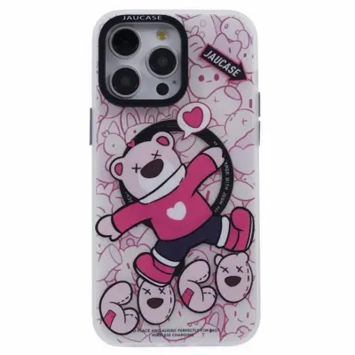 JAUCASE iPhone 14 Pro Max Mobilskal MagSafe - Lying Bear