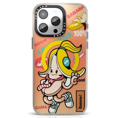 JAUCASE iPhone 14 Pro Max Mobilskal MagSafe Printed - Bananbaby