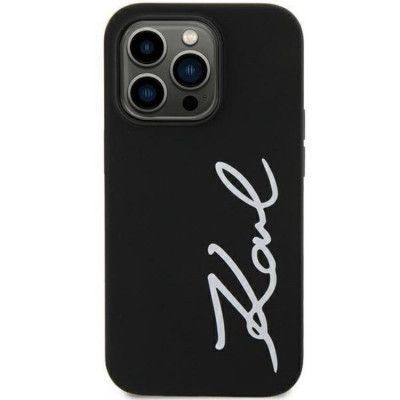 Karl Lagerfeld iPhone 11/XR Mobilskal Silicone Signature - Svart