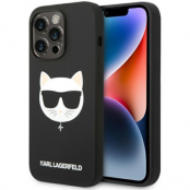 Karl Lagerfeld iPhone 14 Pro Max Skal Magsafe Silicone Choupette Head