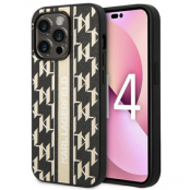 Karl Lagerfeld iPhone 14 Pro Max Skal Monogram Stripe - Brun