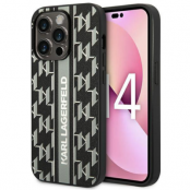 Karl Lagerfeld iPhone 14 Pro Max Skal Monogram Stripe - Grå