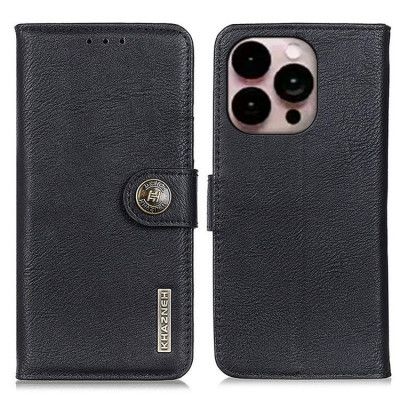 KHAZNEH iPhone 14 Pro Max Plånboksfodral Retro - Svart