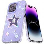 Kingxbar iPhone 14 Pro Max Skal Heart Star - Lila Star