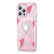 Kingxbar iPhone 14 Pro Max Skal Heart Star - Rosa Heart