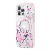 Kingxbar iPhone 14 Pro Max Skal Magsafe Butterfly - Rosa