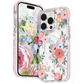 Kingxbar iPhone 14 Pro Max Skal Magsafe Flora - Rosa