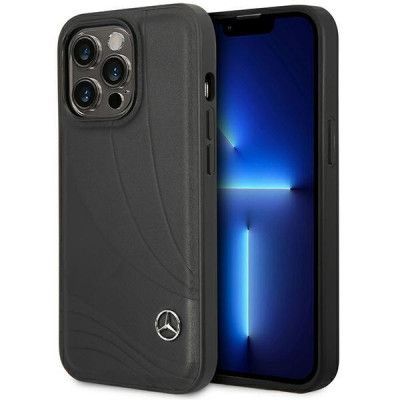 Mercedes iPhone 14 Pro Max Mobilskal Wave Pattern - Svart