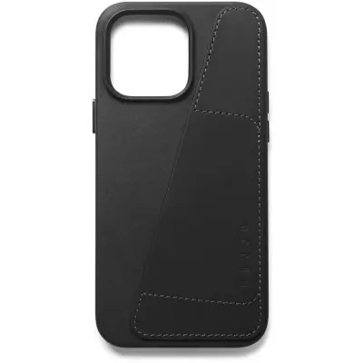 Mujjo Full Leather Wallet Case (iPhone 14 Pro Max) - Svart