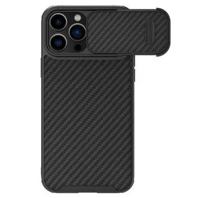 NILLKIN iPhone 14 Pro Max Mobilskal Carbon Fiber Svart