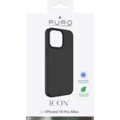 Puro Icon Cover (iPhone 14 Pro Max) - Svart