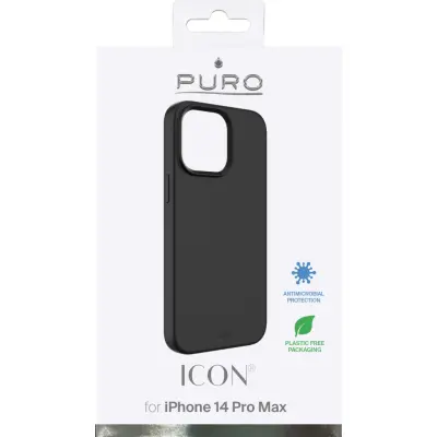 Puro Icon Cover (iPhone 14 Pro Max) - Svart