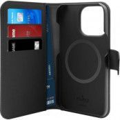 Puro iPhone 14 Plånboksfodral Magsafe detachable - Svart