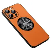 SULADA iPhone 14 Pro Max Skal MagSafe PU Läder Orange