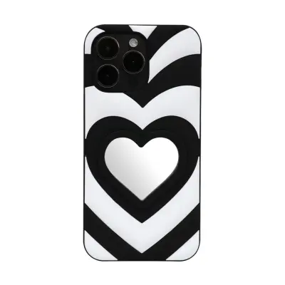 Trolsk Heart Mirror Case (iPhone 14 Pro Max) - Svart