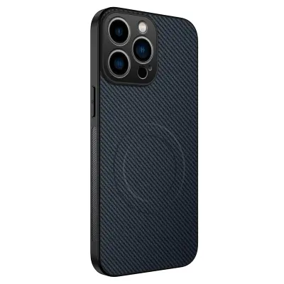WANLONFENG iPhone 14 Pro Max Mobilskal MagSafe Carbon TQ