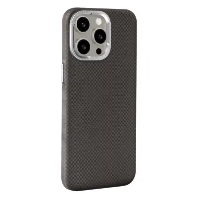 X-LEVEL iPhone 14 Pro Max Mobilskal Carbon Fiber Metall Svart