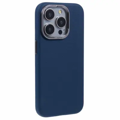 X-LEVEL iPhone 14 Pro Max Mobilskal Slim PU Läder Hård PC Blå