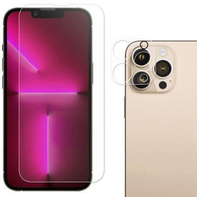 [2-PACK] Skärmskydd iPhone 14 Pro Kameralinsskydd i Härdat glas Clear