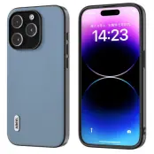 ABEEL iPhone 14 Pro Skal Anti-Drop Slim Texturerad PU Läder Blå