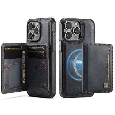 AUTSPACE iPhone 14 Pro Fodral KonstLäder - Svart