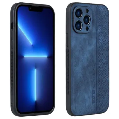 AZNS iPhone 14 Pro Fodral KonstLäder - Blå