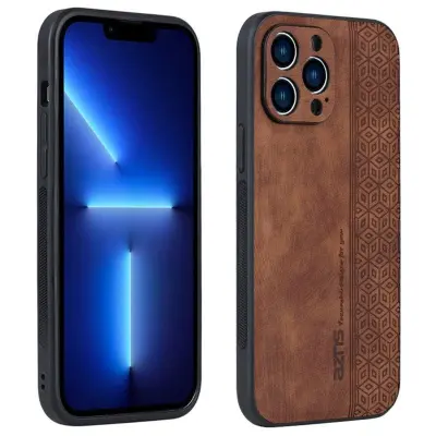 AZNS iPhone 14 Pro Fodral KonstLäder - Brun