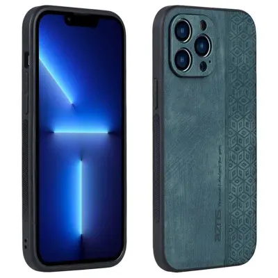 AZNS iPhone 14 Pro Fodral KonstLäder - Grön