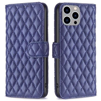 BINFEN iPhone 14 Pro Plånboksfodral Rhombus - Blå