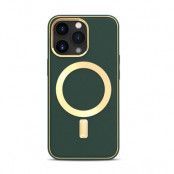 BOOM iPhone 14 Pro Magsafe Läderskal - Grön